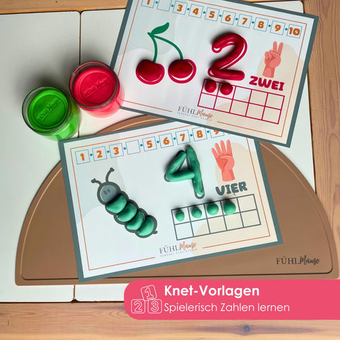Knet-Vorlage "ZAHLEN" - wiederverwendbar