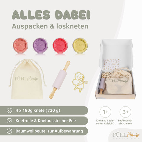 knete aufbewahren Knetset - Feenzauber – Fühlmäuse