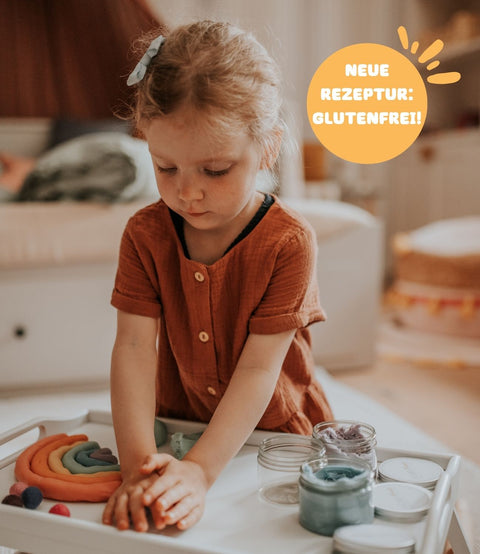 Glutenfreier Knetspaß mit Fühlmäuse