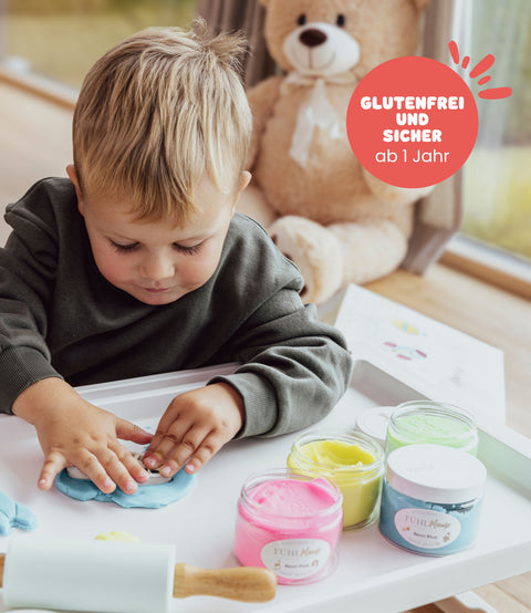 Für sicheren Knetspaß ab 1 Jahr